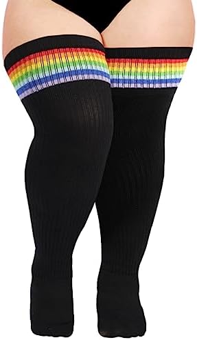 Brushed cotton thigh highs