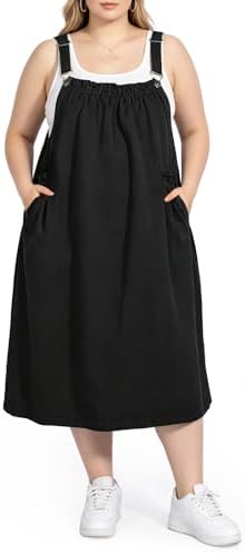 Denim A line overall dress