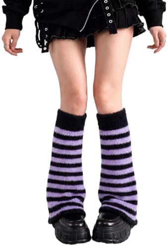 Fuzzy flared fleece leg warmers