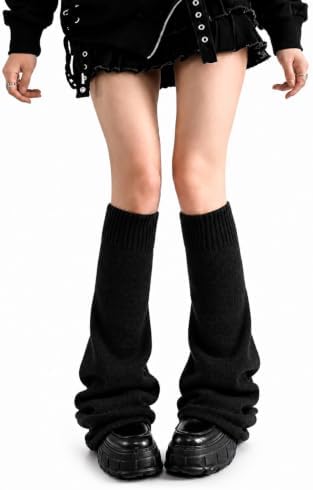 Knitted flared leg warmers