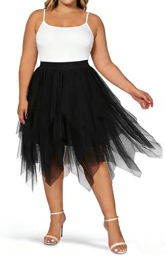 Layered tulle tutu midi skirt