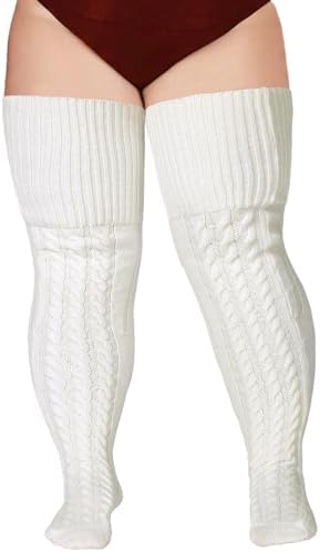 Merino wool blend thigh highs