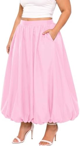 Plus size bubble maxi skirt