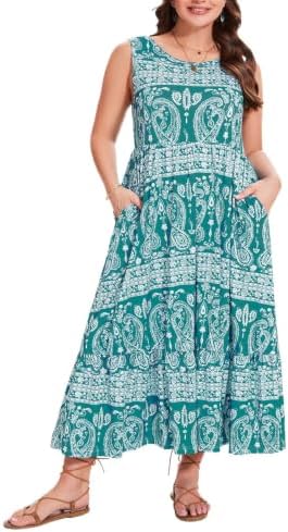Plus size crewneck tank maxi dress