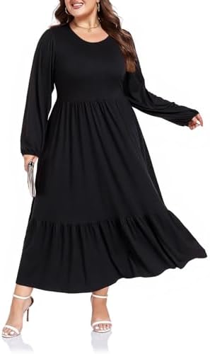 Plus size empire waist maxi dress