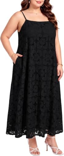 Plus size eyelet maxi dress