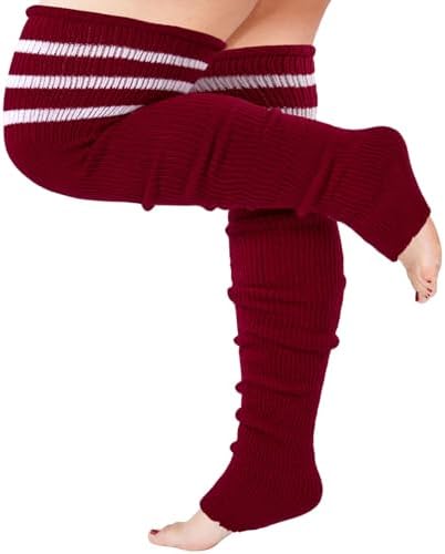 Plus size knit leg warmers