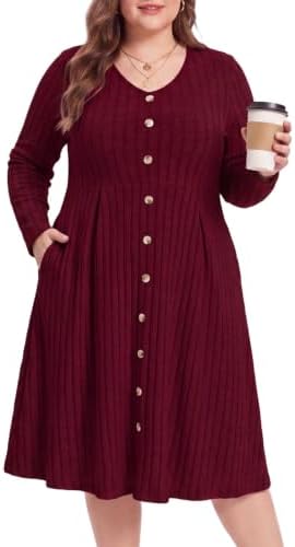 Plus size knit midi dress