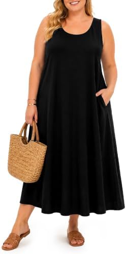 Plus size maxi tank dress