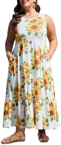Plus size sleeveless maxi dress