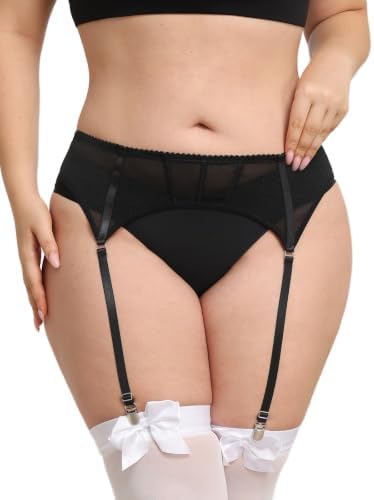 Plus size stretch garter belt