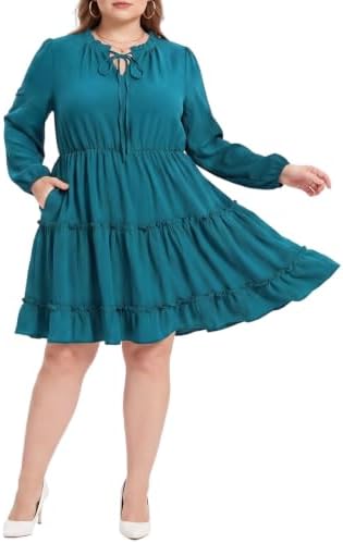 Plus size tiered mini dress