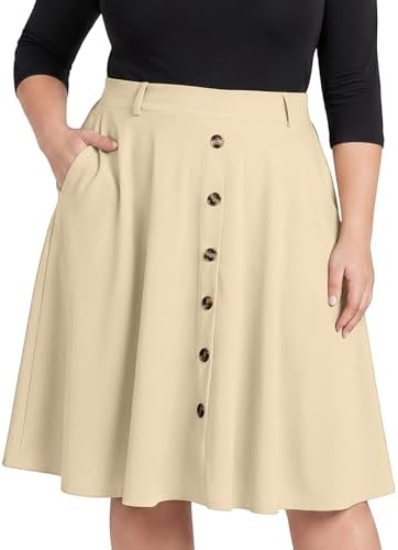 Plus size vintage midi skirt