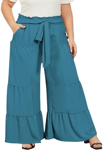 Plus size wide leg palazzo pants
