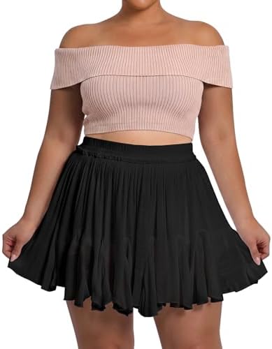 Ruffle skort with built in shorts