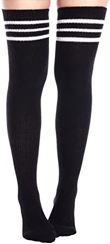 Striped over the knee socks