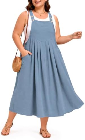 Summer jumper dress with three pockets