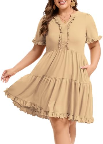 Tiered ruffle sleeve mini dress